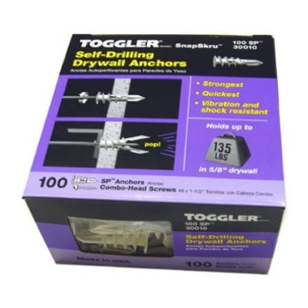 Mechanical Plasticsrp SnapSkru Screw Anchor, 5/8" L 30010